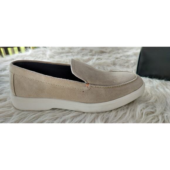 4029)Franco Fortini Conner Men\'s Taupe Slip-On Moc Toe Suede Loafer Size US 10.5